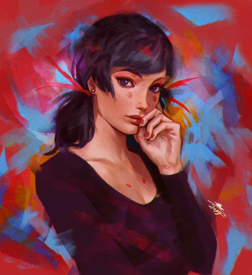maichancreating:Yeah… Decided to make Marinette too :D  I think I went a little crazy on the color b
