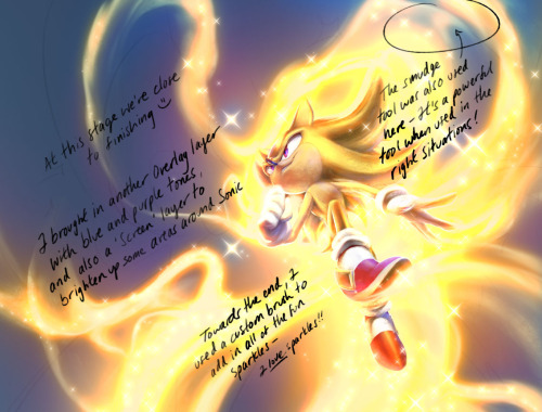 Another WIP! This time it’s from my recent Super Sonic painting. Enjoy! Hope you find it helpf