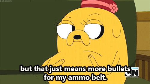 My waist is bigger… but that just means more bullets for my ammo belt.Great attitude!