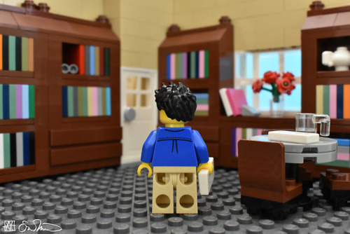 legogradstudent:Gazing at a professor’s vast bookshelves, the grad student absorbs a vivid rem