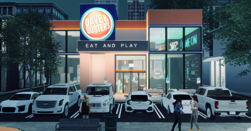  Dave And Busters Restaurant + Arcade BuildLot Size - 30x20Price: $507,726 Simoleans Back in the lat