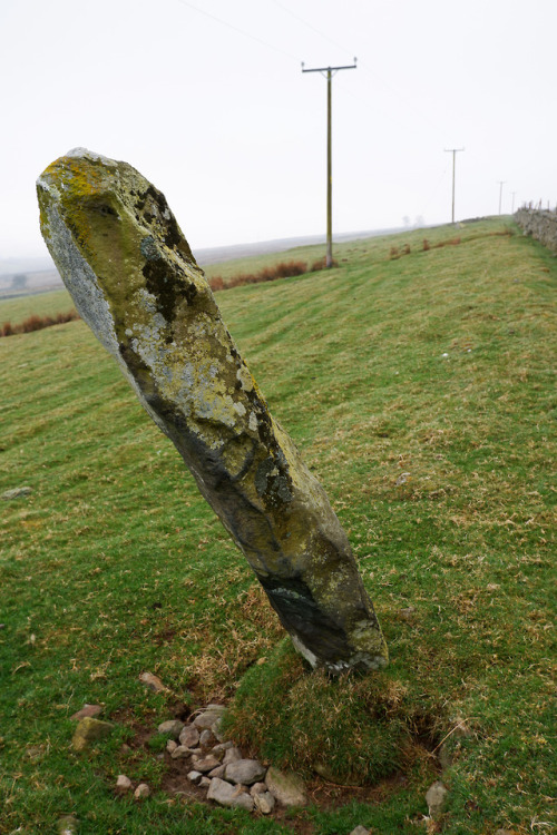 Ffon-y-Cawr or ‘Giant’s Staff’ Standing Stone, nr Rowen, North Wales, 11.4.18