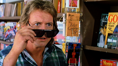 shotsofhorror: John Carpenter’s They Live, 1988, dir. John Carpenter.