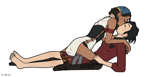 perfectlydrawnlines:  kiss me one more time  