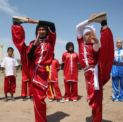 Afghan Wushu Girls, by Rahmatalizadah