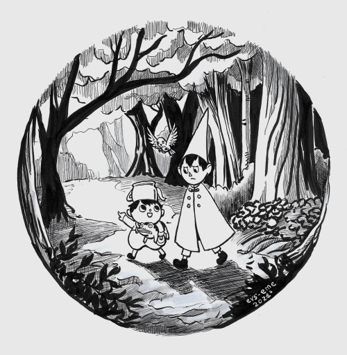 INKTOBER 2 - Over the Garden WallThe way back to the house of the brothers Wirt and Greg, which lead