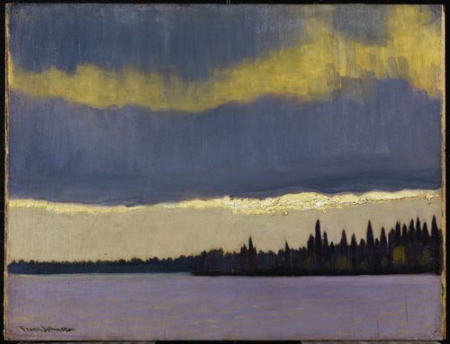 kundst:Frank Johnston (Can. 1888-1949)The Gleam, Northern Quebec (c. 1935)Oil on panel (30.5 x 39.5)