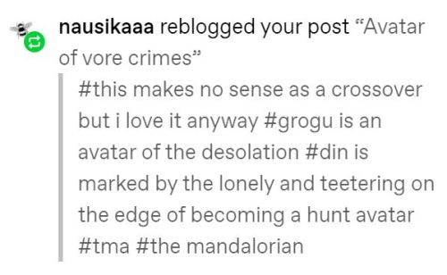 This was too good to stay in the tags and you know it, @nausikaaa