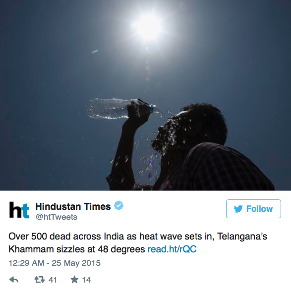 micdotcom:  More than 1,100 people have died in India’s 118-degree heatwaveIndia