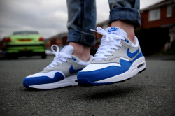 sweetsoles:  Nike Air Max 1 Retro Blue