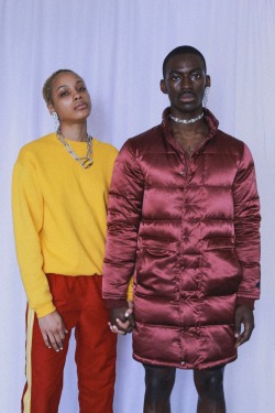 francesrich:“THE GENDER OF CLOTHING”Model: Fulani Thrasher and Azeez OwokoniranPhotos by: Shahrnaz JavidStyled by: Frances Rich (me)
