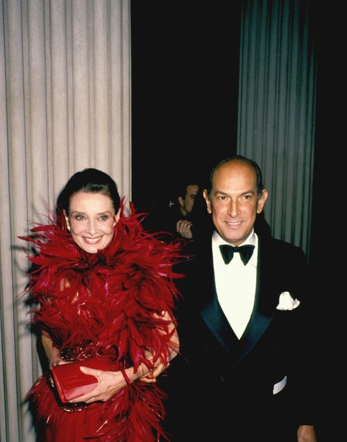 missingaudrey:  Rest in Peace, Oscar de la Renta. Here, the legendary couturier poses with Audrey He