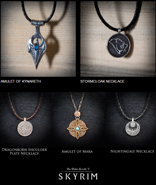 daisyloveletters: morbidosity: Check out all the TES jewelry in the Bethesda store that I can’t affo