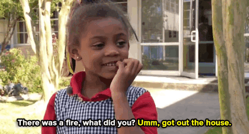 brownglucose:  sourcedumal:  micdotcom:  In the event of a fire consult this 5-year-old. On Wednesday Cloe Woods of Louisiana saved her dog and blind grandmother when a fire broke out in her house. When the smoke alarm woke Cloe, she immediately went