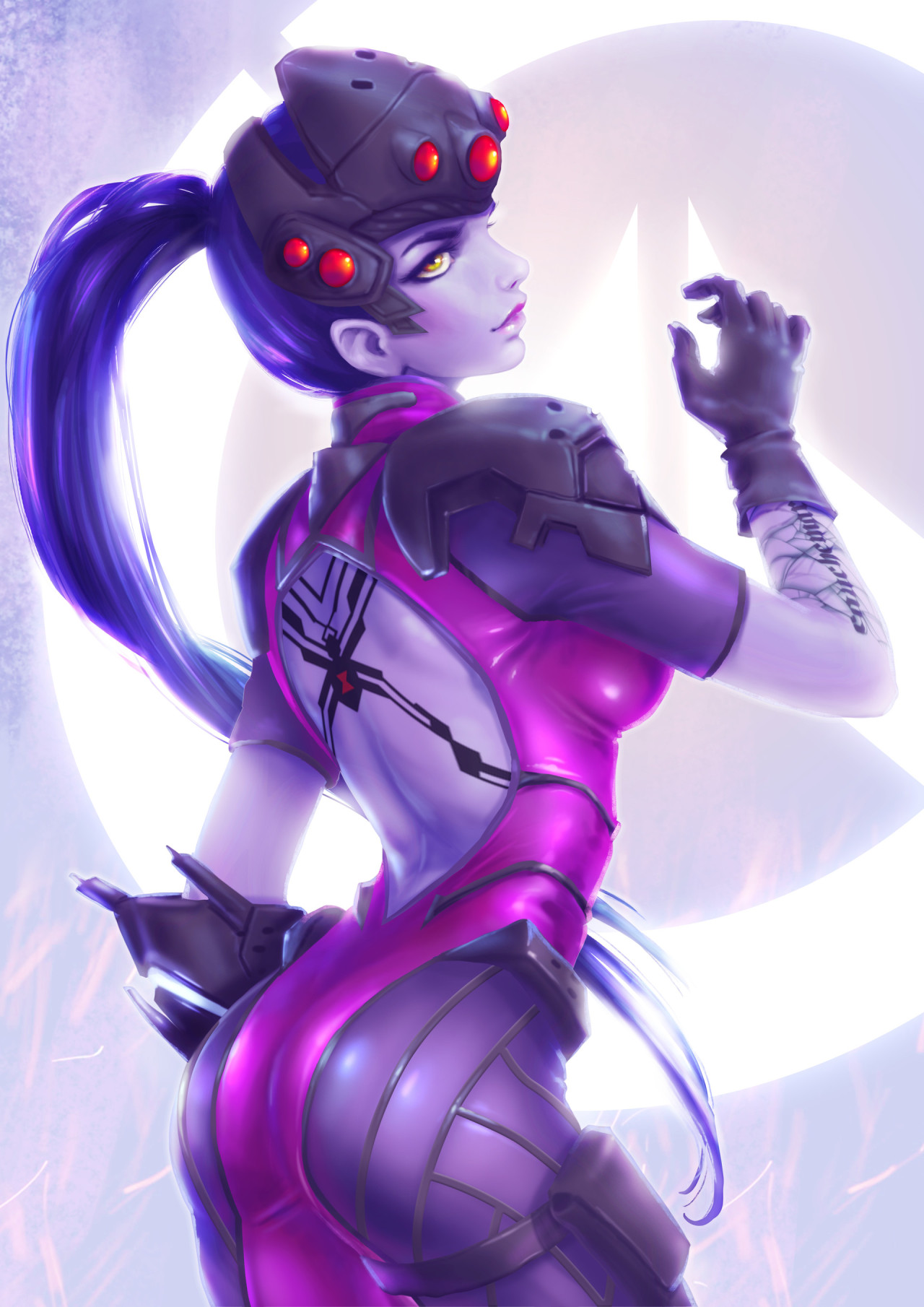 borealisowl:  Widowmaker, Tracer / adorael She has…AS- https://www.artstation.com/artist/adoraelDA-