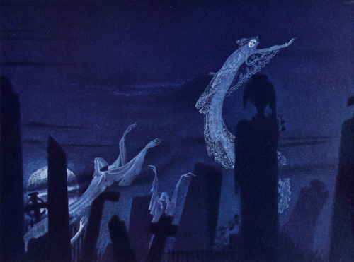 Concept Art By Kay Nielsen For The “Night On Bald Mountain” Sequence From Disney’s FANTASIA (1940).