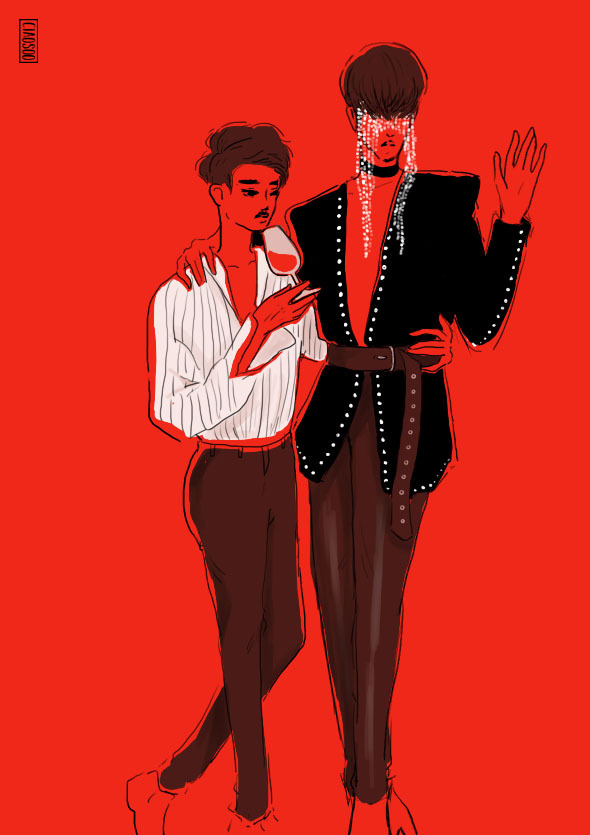 Image tagged with kaisoo fanart kaisoo fashion au kaisoo on Tumblr