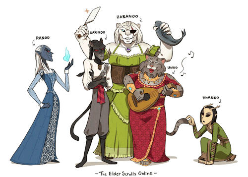 nirnroots:unoobang:- My Elder Scrolls Online Characters -These are adorable ♡