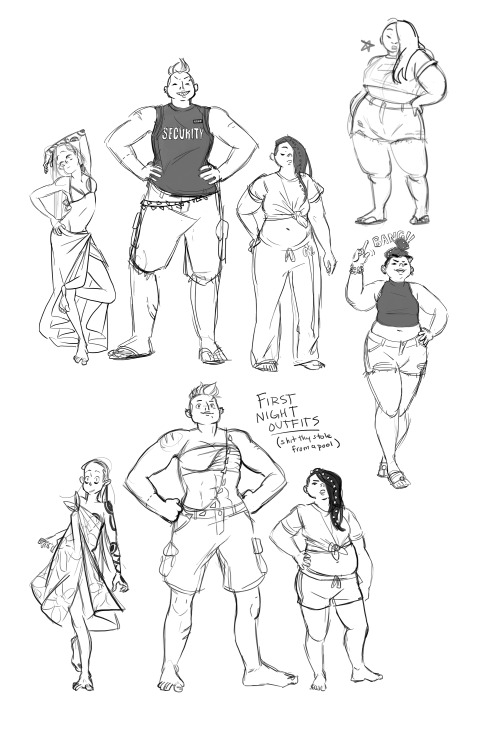 katleyh: katleyh:Here’s some more EARLY concept art for the main characters in my new OGN, Thirsty M