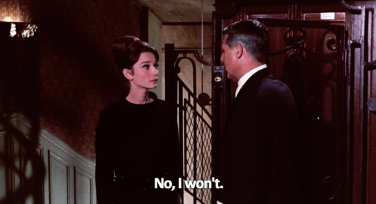 sandandglass:Charade, 1963Regina Lampert doesn’t appreciate Peter Joshua treating