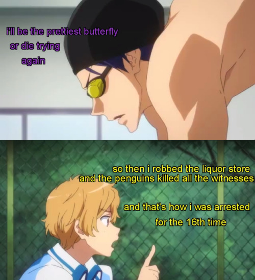 makochantachibanana:  tehrisa:  HOLY MUSICAL WATERTASTIC SECOND TRAILER WITH 120% MORE SOSUKE BATMAN. [X]  pretty much season two in a nutshell 