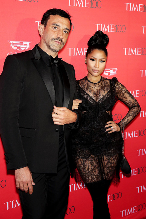 Designer Riccardo Tisci and rapper Nicki Minaj attend the 2016 Time 100 Gala at Frederick P. Rose Ha