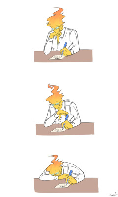 mooncatyao:  [Coat] Grillby & little