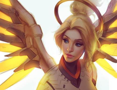 artofviccolatte:Love Mercy’s design! Deffo finishing this lady soon, as well as her Imp skin^^