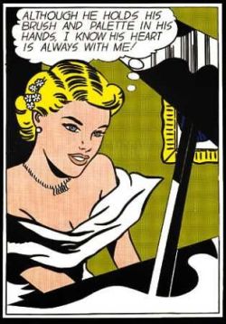 retrogasm:  Girl at piano - Roy Lichtenstein 