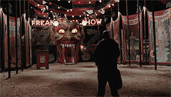 eightsenses:  I have met many a craven killer, many a sniveling coward in my time, but everyone of them could admit the blackness in their own hearts when the hour came. You.. have caused the demon to weep. Stand up clown, You are the one. 