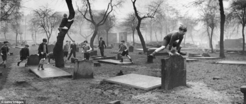 Frog-hopping gravestones. Glasgow, 1948. porn pictures