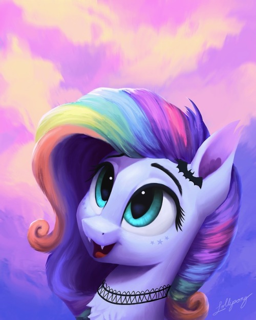 lollipony:  Bat pone for @H0rsefeathers! Teefies are my fav thing >:3  