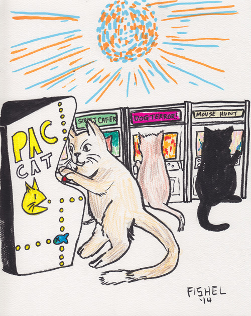 Sex willdrawforgood:  Arcade Cats by Daniel Fishel pictures