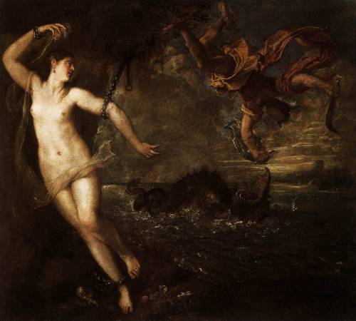 artist-titian:Perseus and Andromeda, 1556, TitianMedium: oil,canvas