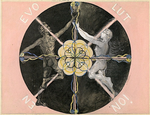 nobrashfestivity:Hilma af Klint, Group VI, No, 3. Evolution 1908moreGuggenheim