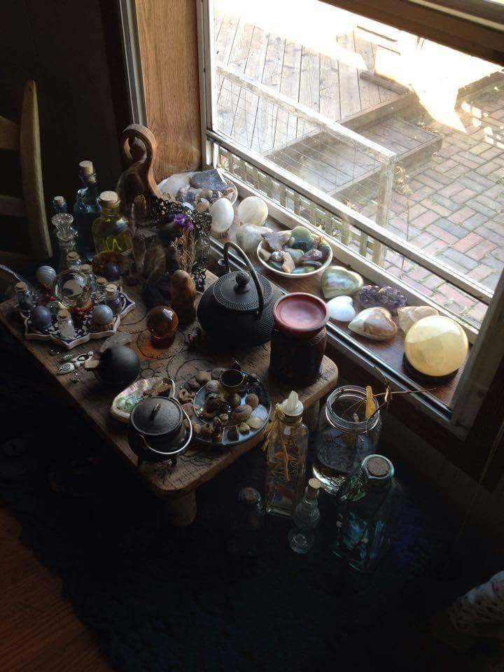 granny-witch:  Piling an east facing window full, altar too, to catch November’s
