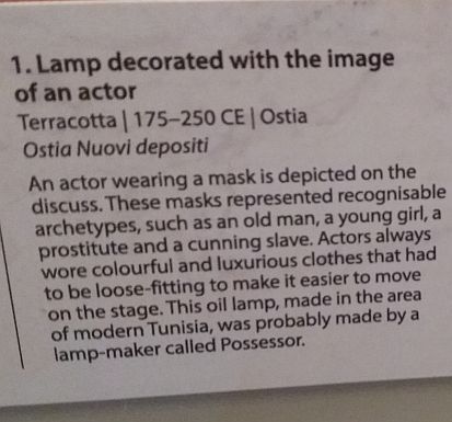 Roman oil lamp from Tunisia* Ostia Antica* 2nd-3rd century CE* Exhibition: Ostia, Gateway to Rome. V