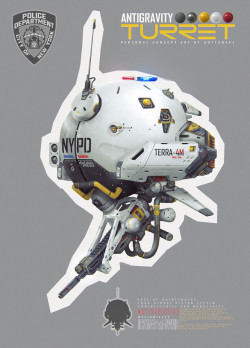 rhubarbes:  ArtStation - NYPD Turret, by