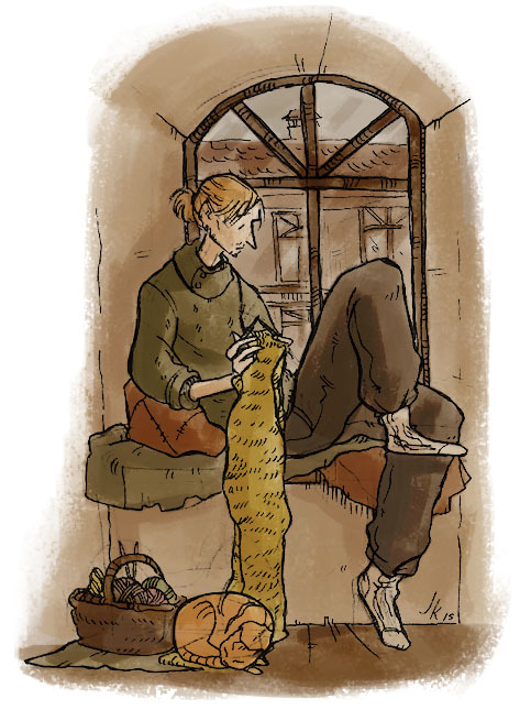 douze-bisous:johnnykitten:Anders knitting@telegraph-boy