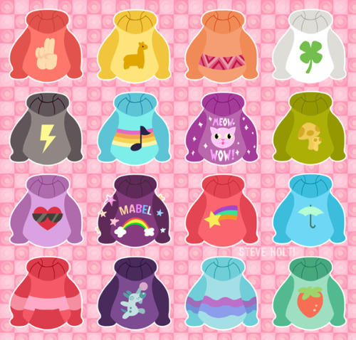 steveholtvstheuniverse: Mabel’s never-ending supply of sweaters.