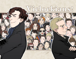 A postcard thingy for Viclockcon, a Sherlock mini con in Melbourne, Australia! All the freaky ladies (and I think one bro) in the background are the Viclockians (I hope all of you are happy with this lolllll). This con looks like it&rsquo;s going to be