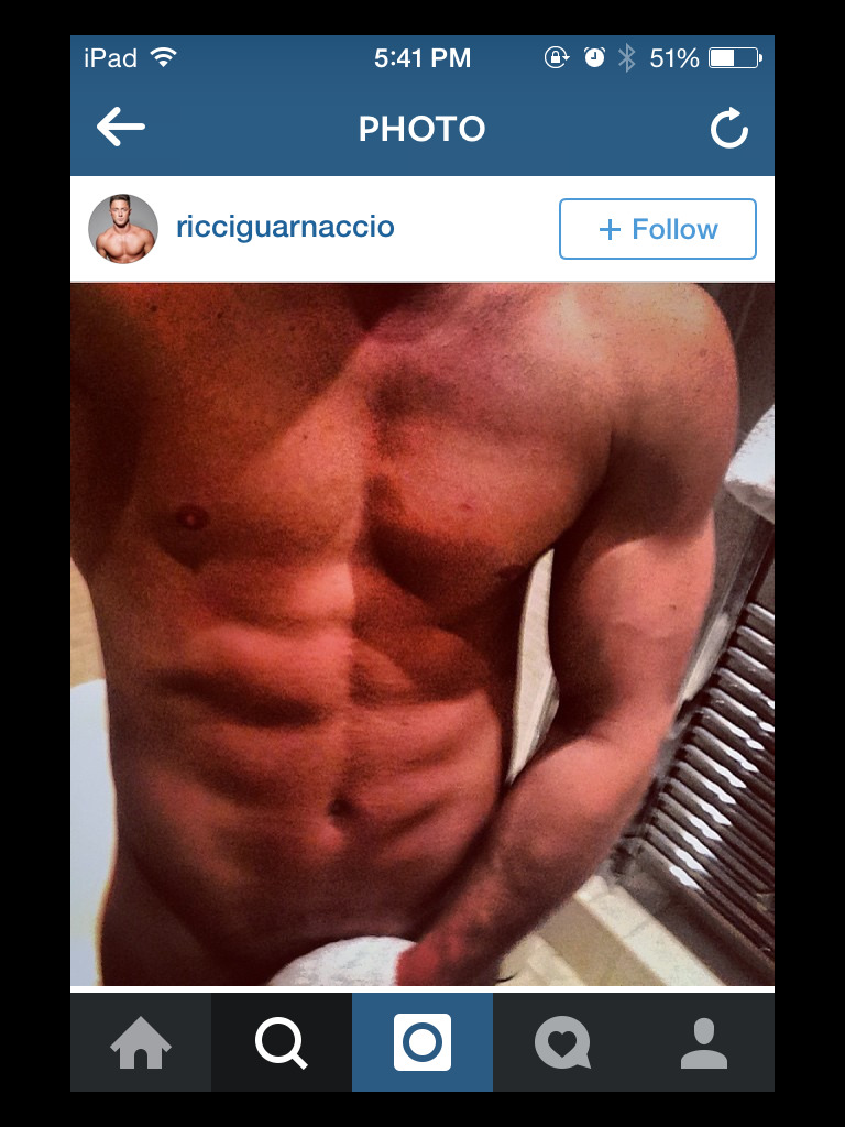 Ricci Gaurnaccio semi-nude instagram