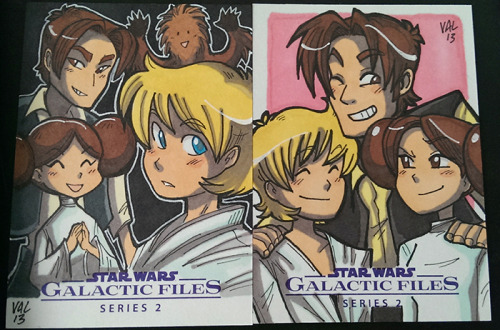 kick-girl:A few more of my favorite sketch cards from the Star Wars Galactic Files Series 2 set. I h