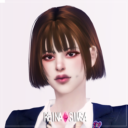 reinasimsstory: Vanilla latte hair_Ver2* New mesh / All LOD* Texture by REINA* No Re-colors without 