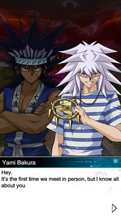 audaciousbrit:kurakoko:I think Yami Bakura watches too much YGOTAS.@alegendaryocean What a freaky fi