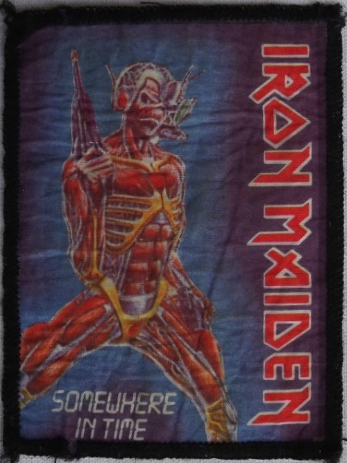 49scream:  Iron Maiden- Somewhere In Time old printed patch.