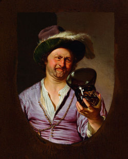 Frans Van Mieris: “Selbstporträt Als Fröhlicher Zecher”, 1673, Öl Auf Holz,