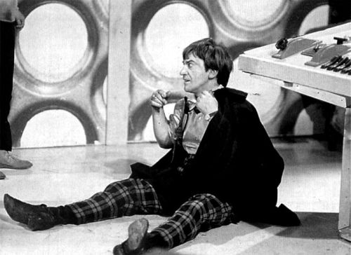 :  Ben: The Doctor always wore this. If you are him it should fit… That settles it! The Doctor: I’d like to see a butterfly fit into a chrysalis case after it spreads its wings. Polly: Then you did change. The Doctor: Life depends on change, and renewal.
