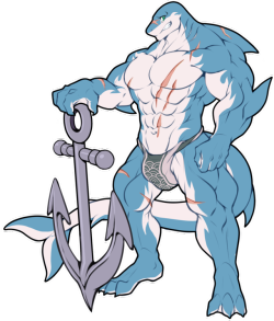 orzerohusky:Shark character design.
