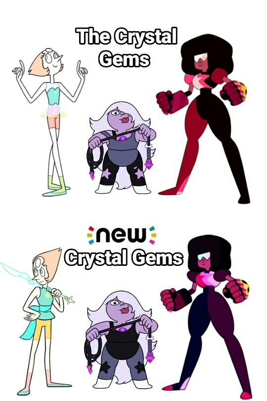 madiniwa:  roses-fountain:  new crystal gems!! now with a cooler design!  Bird Mom